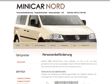 Tablet Screenshot of minicar-nord.de
